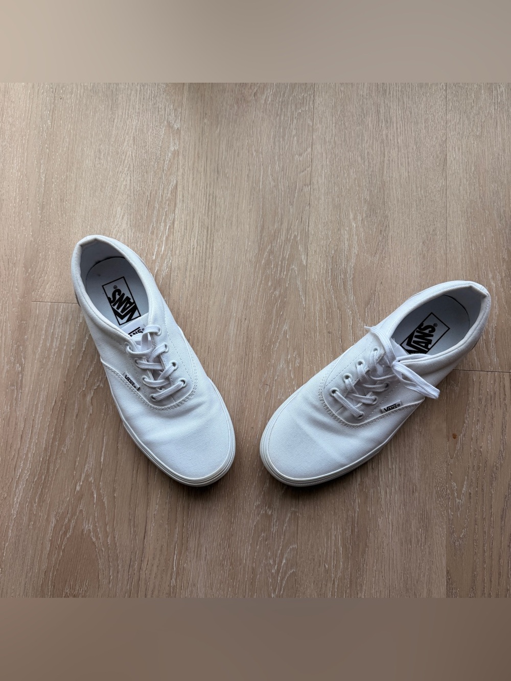 Vans all white authentic low top sneakers